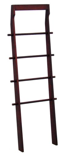 Elite Home Fashions Kloss Collection Towel Ladder with 4 Rungs, Espresso