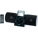 NEW JENSEN JISS-20-BK UNIVERSAL IPOD DOCKING SPEAKER STATION WITH FM SCAN RADIO BLACK AC ADAPTER