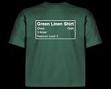 Jinx - T-Shirt Gamer - Green Linen Shirt - Vert - MD