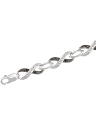 925 Sterling Silver 0.25ctw Black Diamond Bracelet