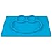 Galaxy 1 Piece Frog Silicone Placemat & Tray, Blue