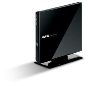 ASUS USB 2.0 8x DVD Writer External Optical Drive SDRW-08D1S-U (Black)