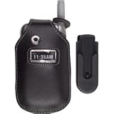 NEW Motorola Leather Black Swivel Case V352i V325 V323