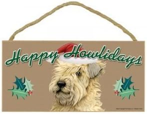 Happy Howlidays" Wooden Sign - Wheaten Terrier by SJT Enterprises