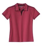 Sport-Tek - Ladies Pima-Tek Sport Shirt with Contrast Piping Red/Black-M