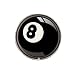 Womens Hand Made Retro "8 Ball" Belt Buckle
