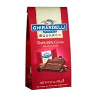 Ghirardelli Chocolate Dark 60% Cacao Squares Chocolates Gift Bag, 5.25 oz.