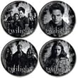 Twilight Four Pin Button Set Edward, Bella, Cast and Bad Vampires