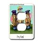 Londons Times Health and Vanity Trends Cartoons - Mr Potato Head Executioner - Light Switch Covers - 2 plug outlet cover