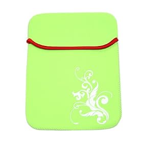 Lime Green 10 In Neoprene Netbook Sleeve Case for Acer Aspire One Netbook Models P531h, 531h, D250, D150 and more...