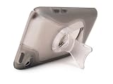 Fusion TPU Protective Cover Case with Kickstand and Semi Hard Clear Crystal Case for ipod touch 4th Generation 8G 32G 64G Latest Generation (Grey)