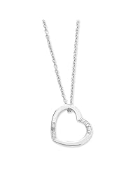 Ss White Ice Diamond Heart Necklace, Best Quality Free Gift Box Satisfaction Guaranteed
