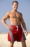 Contrast Panel Mens Board Shorts - Women's Swimwear Plus Size Swimsuit