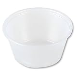 Solo B200N Polystyrene Souffle Portion Cup, 2 oz Capacity, Translucent, Case of 2500