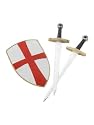 CRUSADER SET, 2 SWORDS AND SHIELD