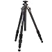 Flashpoint F-1128 Carbon Fiber Tripod, 4 Section Leg Set, Supports 9.9 lbs., Maximum Height 55".
