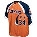 Majestic Houston Astros #34 Nolan Ryan Orange-Navy Blue Wheelhouse Cooperstown Player Baseball Jersey (X-Large)
