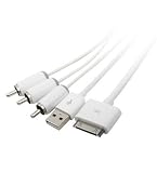 Cabstone+ Apple Datensynchronisation Stecker auf USB und 3x Cinch Stecker