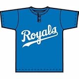 Majestic MLB Crewneck Replica Jersey (T-Shirt)-Kansas City Royals, Medium