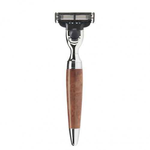 M&Uuml;HLE - 3-Klingen Mach3&reg; Nassrasierer - STYLO Serie - Griff Thuja-Holz Preisvergleich