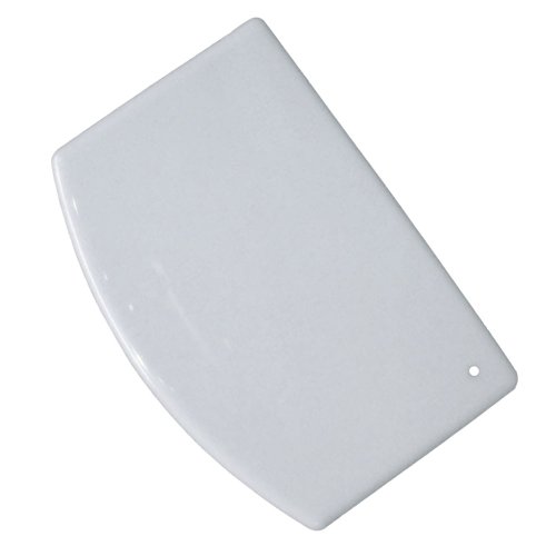 White Plastic Dough and Bowl Scraper 5 pack