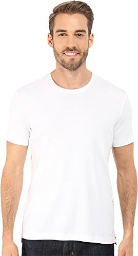 Kenneth Cole Sportswear Men's Short Sleeve Rib Crew w/ Zipper White T-Shirt XL