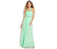 A-line Halter Pleated Chiffon Bridesmaid Dress/Prom Dress 