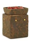 Candle Warmers Etc. Square Illumination Fragrance Warmer, Tuscan Brown