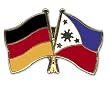 5er Pack Deutschland - Philippinen Freundschaftspin Pin Flagge