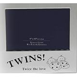 Silver Twice the Love Twins Photo Frame