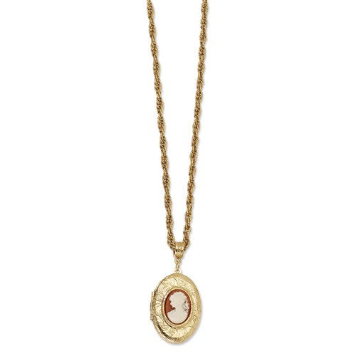 Gold-tone Cameo Locket on 30\