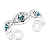 Sterling Silver Swarovski Crystal Toe Ring
