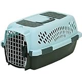 Petmate 21087 Pet Taxi Fashion Dog Crate, Small, Blue Air/Coffee Grounds Brown