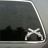 Military police MP crossed pistols insignia vinyl decal small