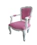 Gift Mark Elegant French Style Children Chair, with a Sold Wood Frame, White/Pink