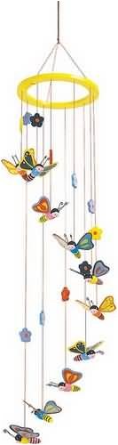 Childrens Toyshop  Spielwaren : Mobile aus Holz "Schmetterlinge" NEU Babyspielzeug 7175