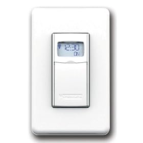 Intermatic EI400WC Decorator Electronic Digital In-Wall Auto-Off Timer, White