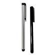 Pack de 2 stylets pour iPhone Apple Ipad, Iphone 3G, 3GS, 4 & Nokia, Samsung, HTC, Google, Blackberry, LG, Sony Ericsson Smartphones (1 x argent, 1 x noir)