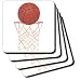 CherylsArt Sports Basketball - Basketball Hoop Net - Coasters