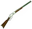 Model 1866 Old West Lever Action Rifle with Antique Grey Finish - Replica of Classic Western Long Gun - Wood and Metal Prop Gun