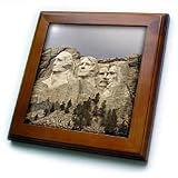 Mount Rushmore.Mount Rushmore National Park, South Dakota - 8x8 Framed Tile