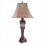 IMAGE OF Glass Table Lamp in Antique Gold (Set of 2)