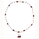 14K Gold Garnet Spur Necklace, MADE IN AMERICA