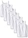 Burt's Bees Baby Baby-Girls Infant Set of 6 Solid Camisoles, Cloud, 18 Months
