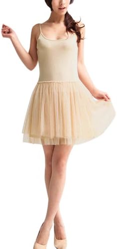 Little Hand Women's Spaghetti Slim Modal Lace Tutu Dress Sundress