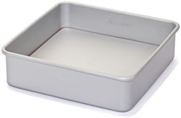 PushPan Square Aluminum Cake Pan, 8 x 2 x 8, Silver by PushPan