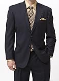 Kilburne & Finch Solid Navy 2 Button Center Vented Suit with Pleated Pant