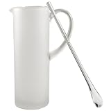 Pearlescence Frosted Glass Martini Pitcher & Stirrer