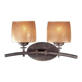 Minka Lavery Raiden 6182-357 Small Reversible 2-LT 200w (9"H x 16"W) Vanity Lighting in Iron Oxide