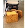 File Box - Wicker w/ file rods & lid - Letter size (Natural) (13"H x 12"W x 15"D)